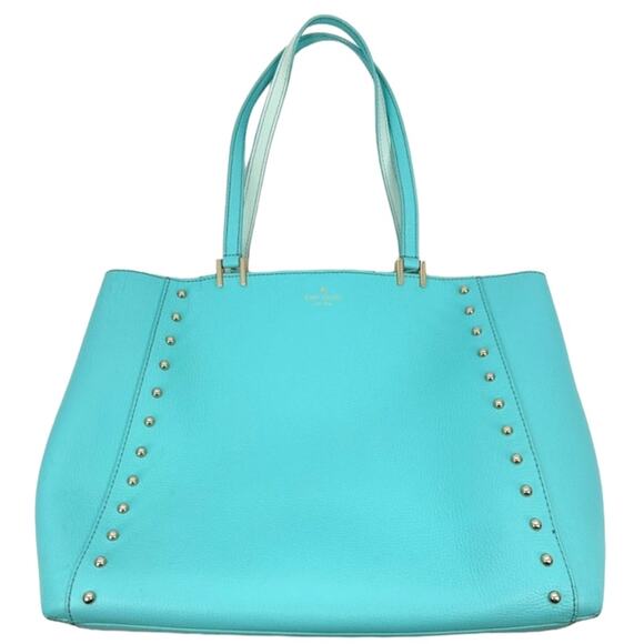 KATE SPADE NewYork Sanders Place Large Leather‎ Romily Tote Purse Atol Blue - Picture 2 of 13
